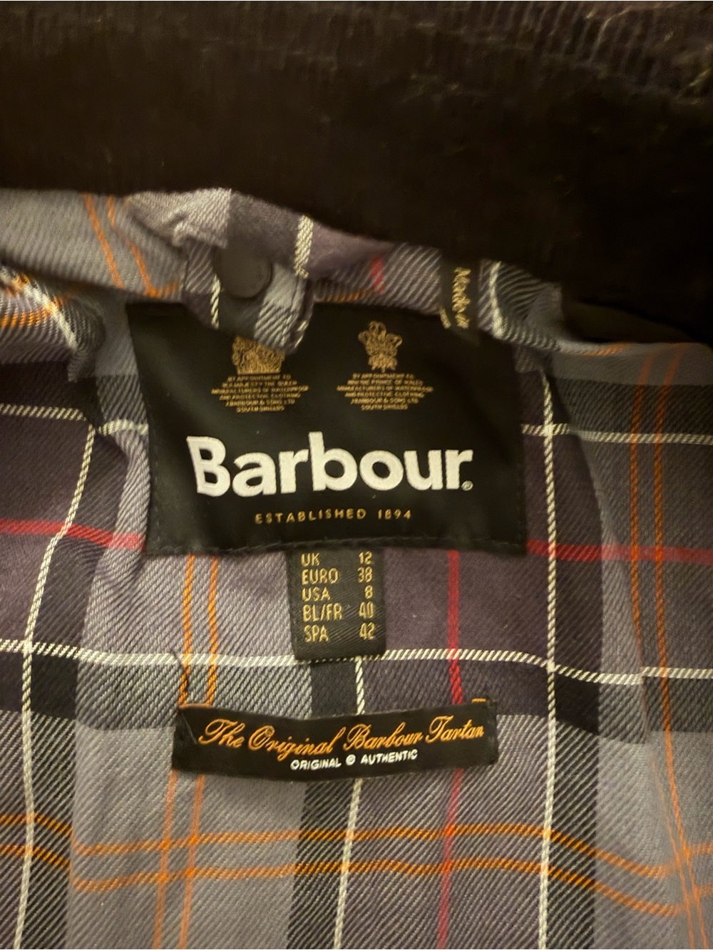 Black Barbour Beadnell Waxed Jacket and Hood, Women’s US 8 - Picture 6 of 9